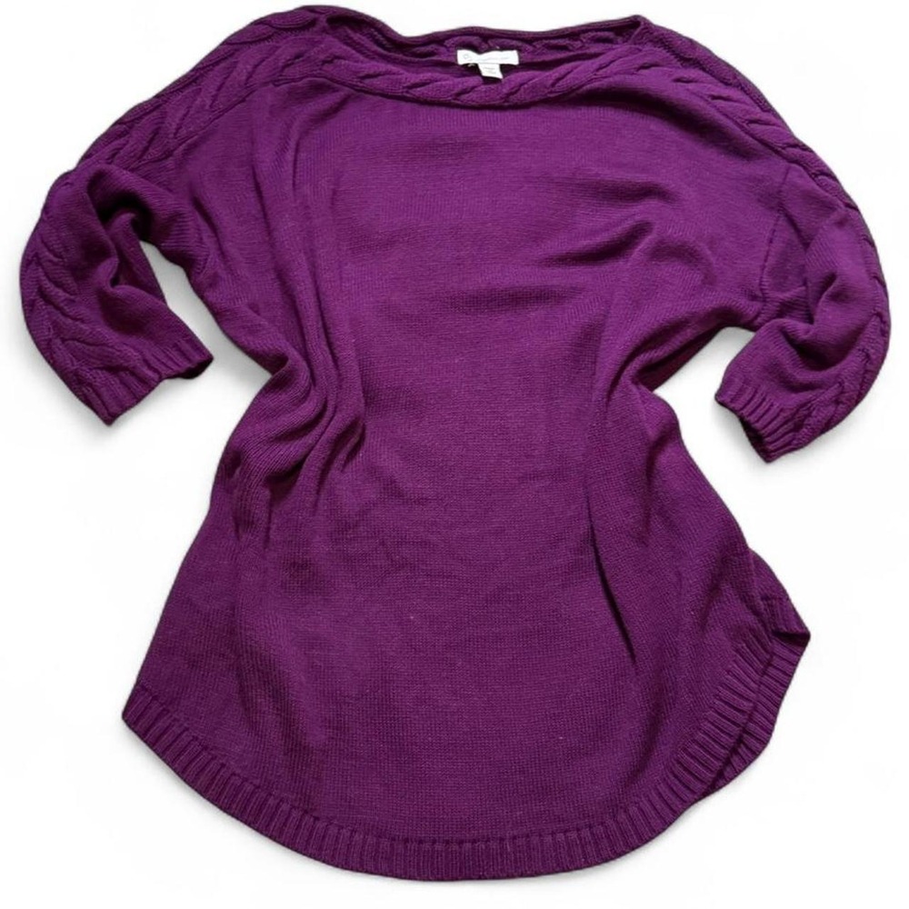 Dressbarn Purple Braided Trim Sweater, Women's Size 1X